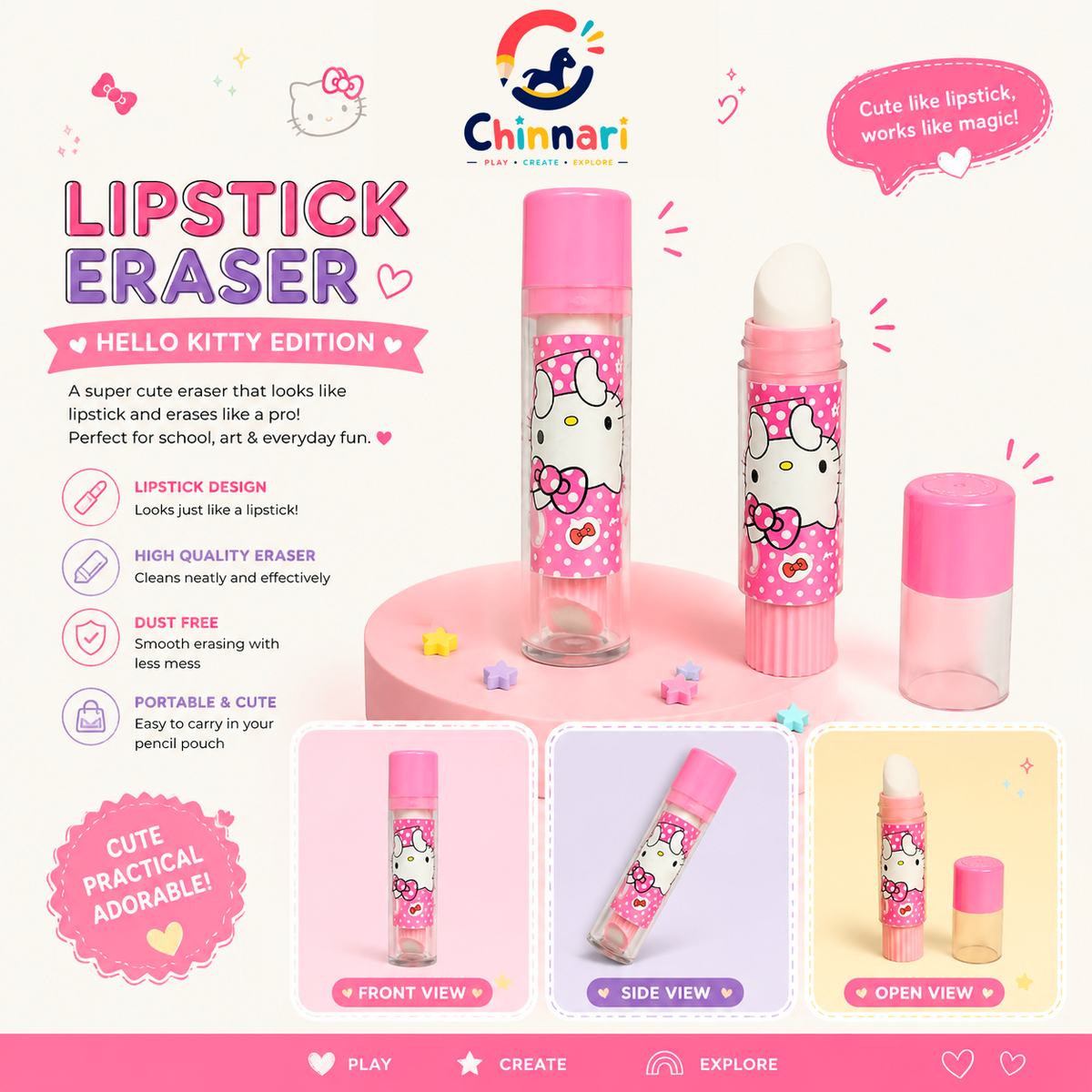 Lipstick Pencil Eraser