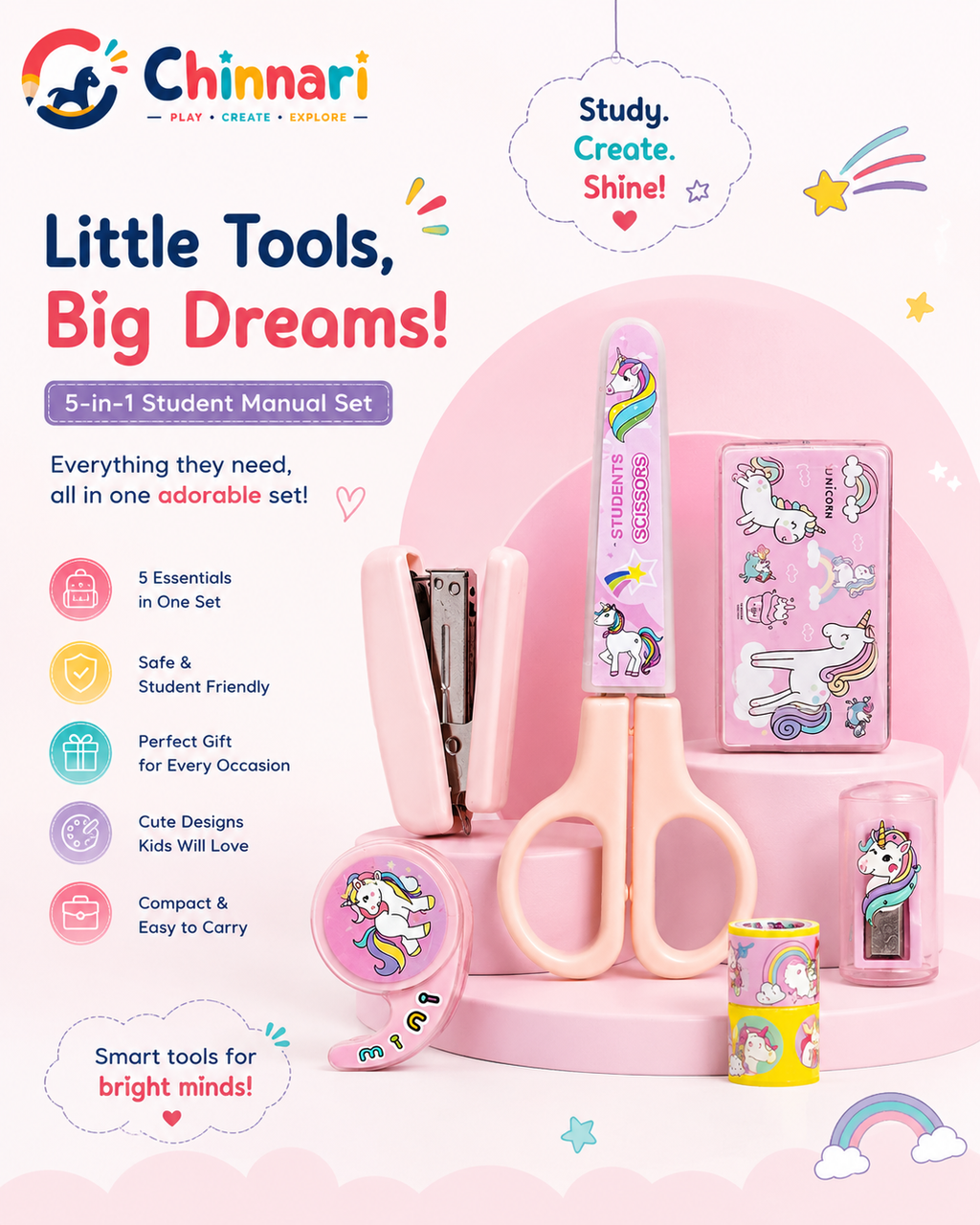 5-in-1 Stationery Tool Set